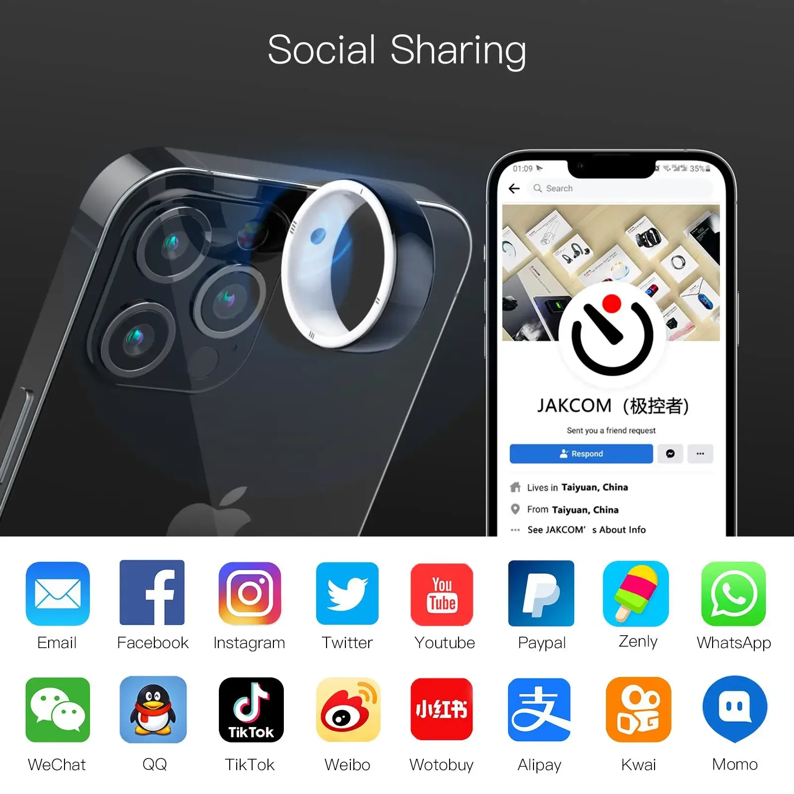 جهاز ذكي يمكن ارتداؤه ، بطاقات - مراجعة Smart Ring Nfc Pay وسعره